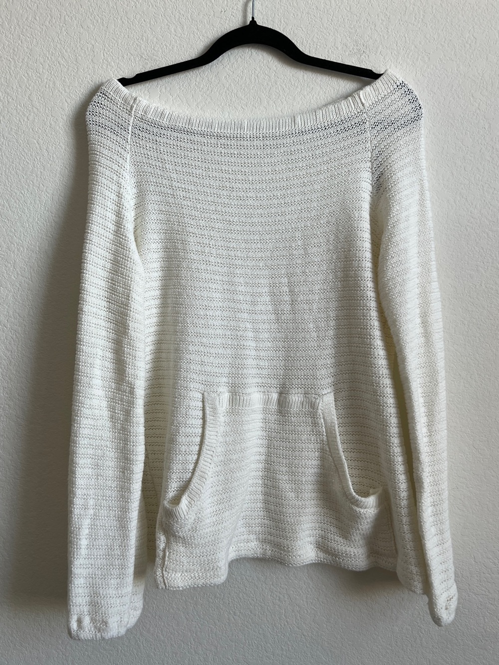 Handmade Knit cotton Off Shoulder Convertible Sweater White Top Flo Atelier
